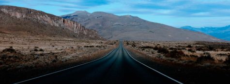 An open road through Argentinian desert